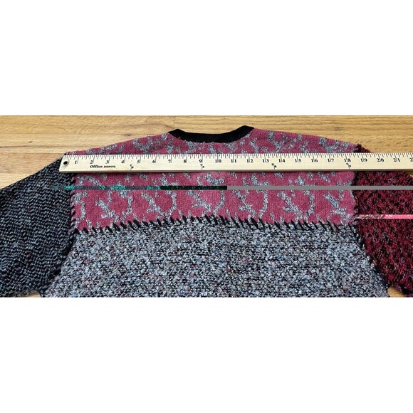 Laura Ashley Vintage Petite PS Patchwork Knit Cardigan Jacket Art Button Boho - Picture 6 of 9